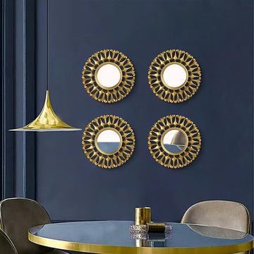 Round Golden Mirrors